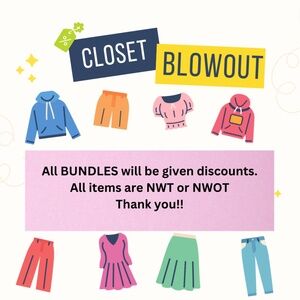 CLOSET CLEANOUT SALE